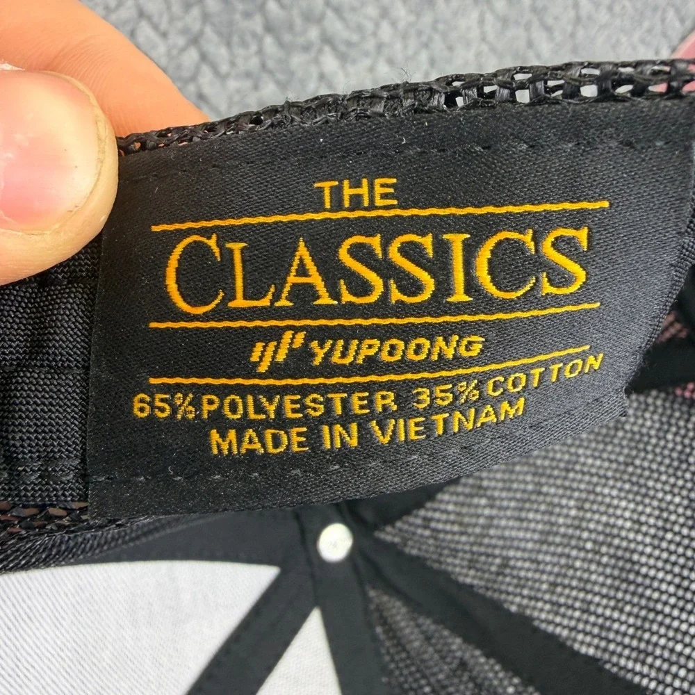 Yupoong The Classics 82 Retro Stripe Black Trucker Hat Snapback Cap